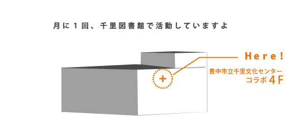 月に1回、千里図書館で活動していますよ